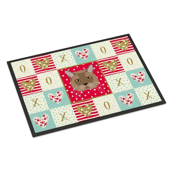 Carolines Treasures 24 x 36 in. European Burmese Cat Love Indoor or Outdoor Mat CK5115JMAT - main